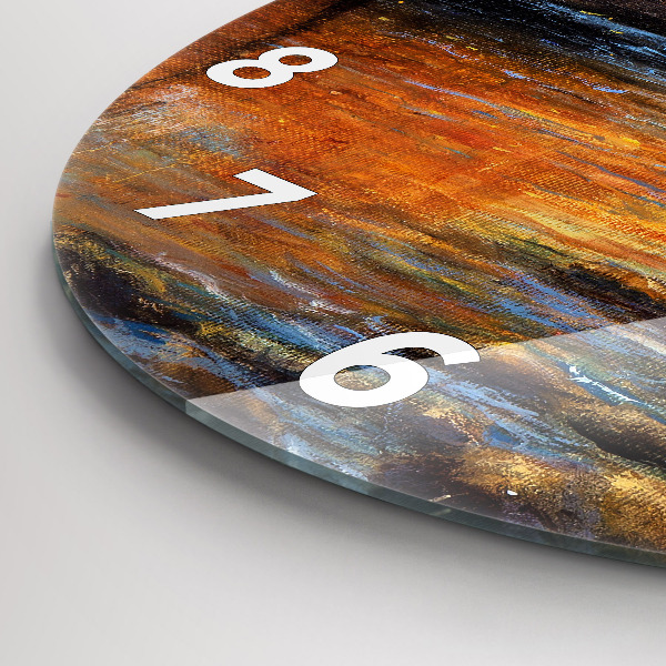 Round glass clock Artistic art