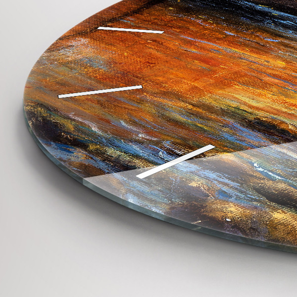 Round glass clock Artistic art