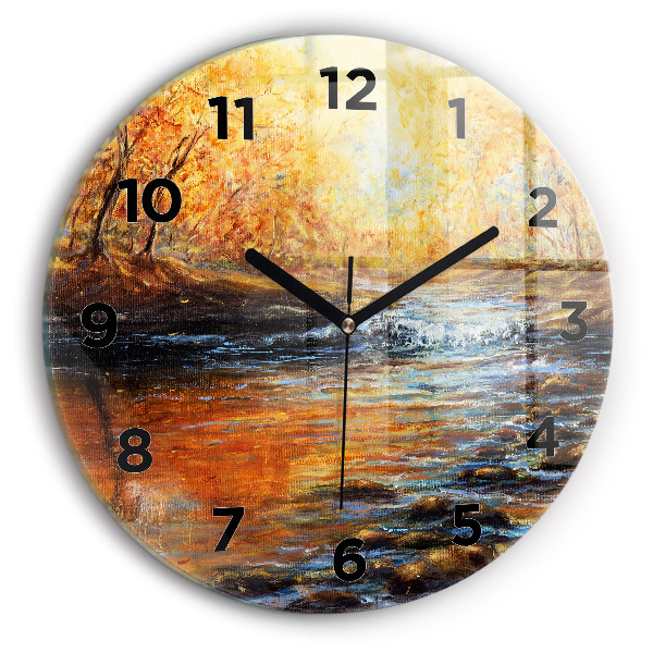 Round glass clock Artistic art
