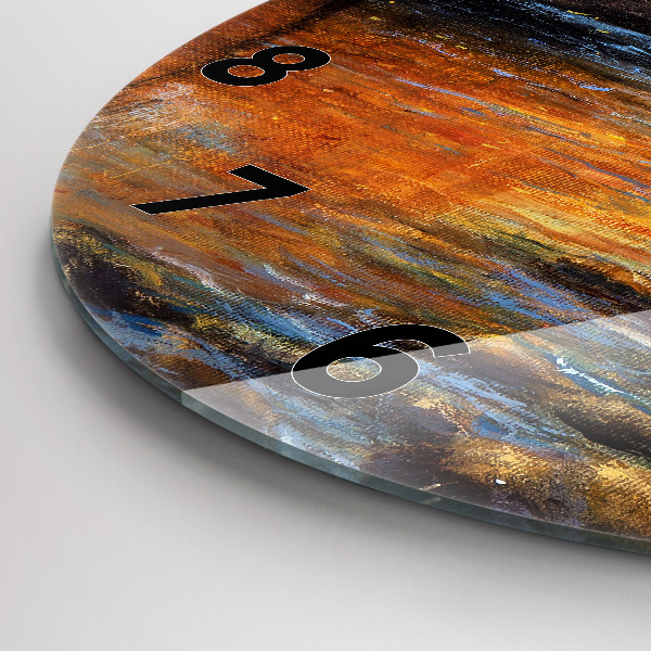 Round glass clock Artistic art