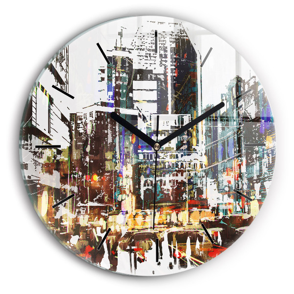 Round glass clock New York City