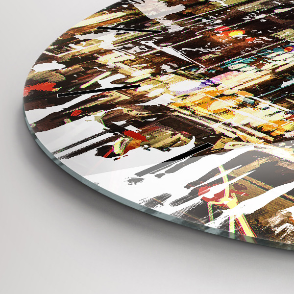 Round glass clock New York City