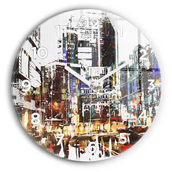 Round glass clock New York City