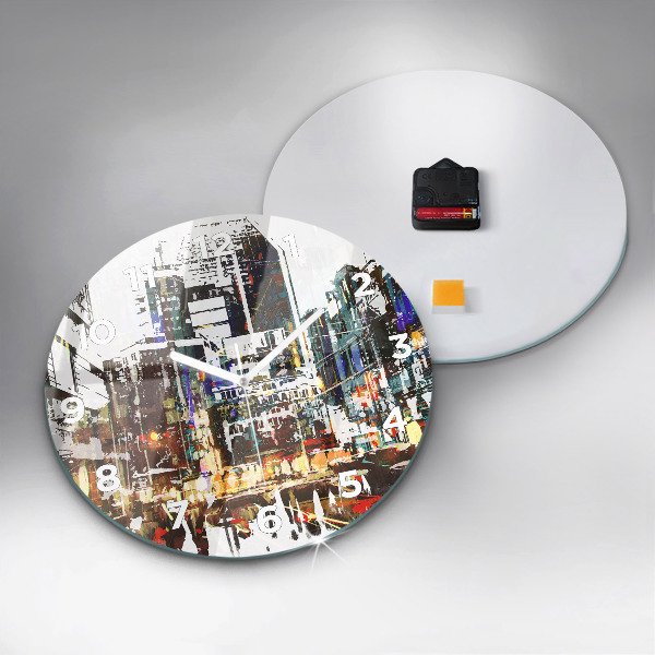 Round glass clock New York City