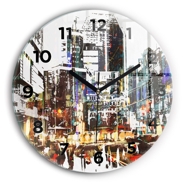 Round glass clock New York City