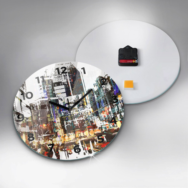 Round glass clock New York City