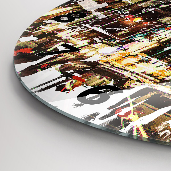 Round glass clock New York City