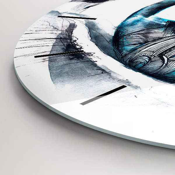 Round glass clock Wolf Eye Illustration