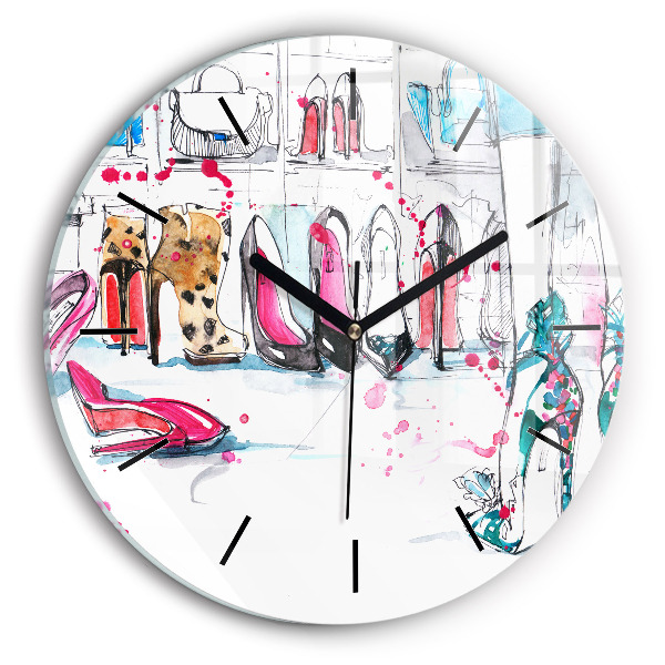 Round glass clock The element of femininity