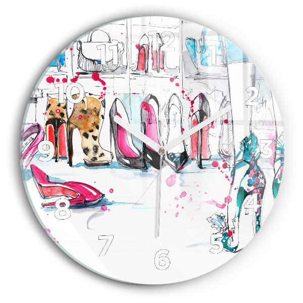 Round glass clock The element of femininity