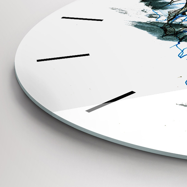 Round glass clock Freedom and nature of birds