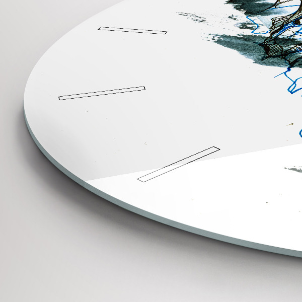 Round glass clock Freedom and nature of birds