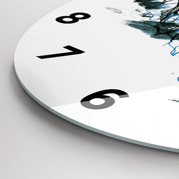 Round glass clock Freedom and nature of birds