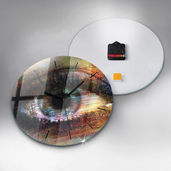 Round glass clock Street Art Eye
