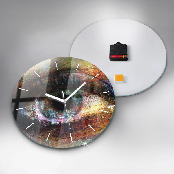 Round glass clock Street Art Eye
