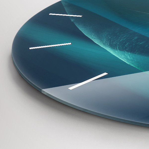 Round glass clock Image of a flying eagle