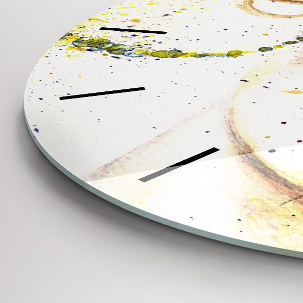 Round glass clock Portrait of a Mysterious Woman