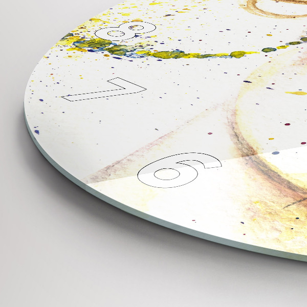 Round glass clock Portrait of a Mysterious Woman