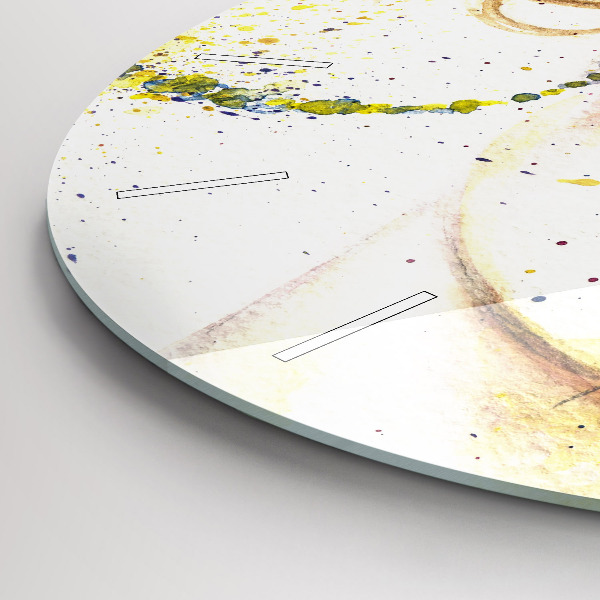 Round glass clock Portrait of a Mysterious Woman