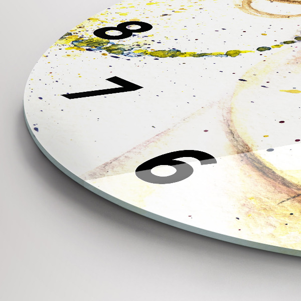 Round glass clock Portrait of a Mysterious Woman