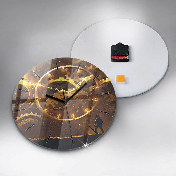 Round glass clock Time – Mechanism