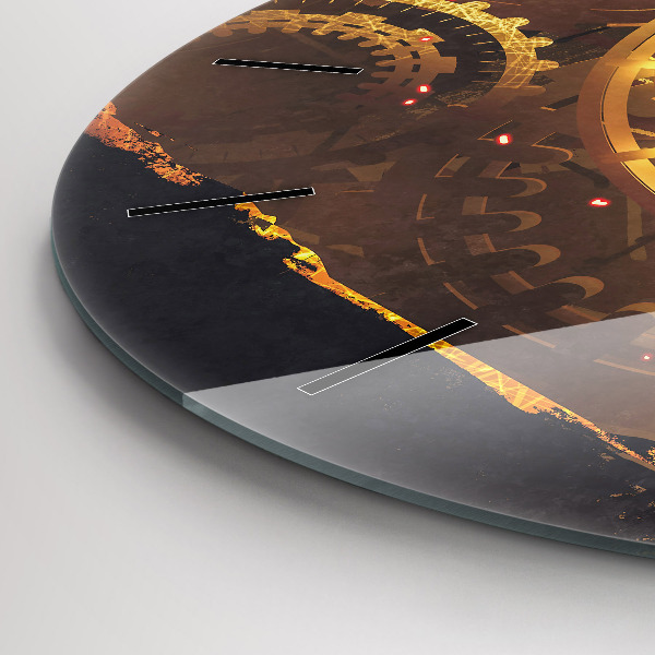 Round glass clock Time – Mechanism