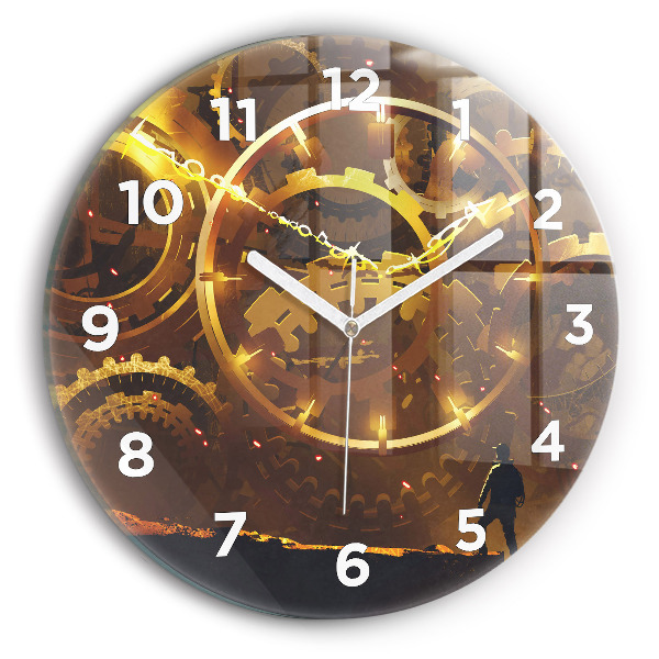 Round glass clock Time – Mechanism