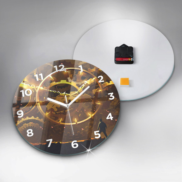 Round glass clock Time – Mechanism