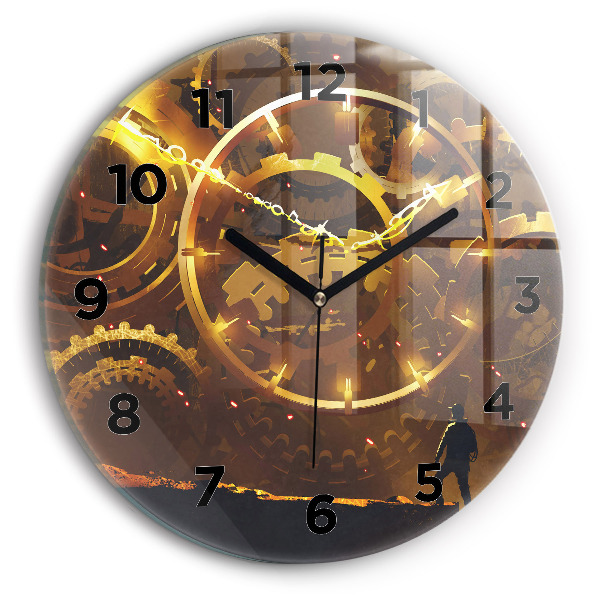 Round glass clock Time – Mechanism