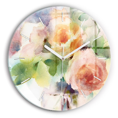 Round glass clock Visualization of Nature