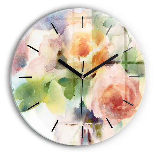 Round glass clock Visualization of Nature