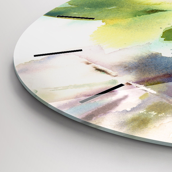 Round glass clock Visualization of Nature