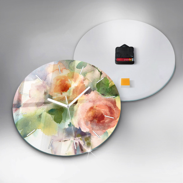 Round glass clock Visualization of Nature