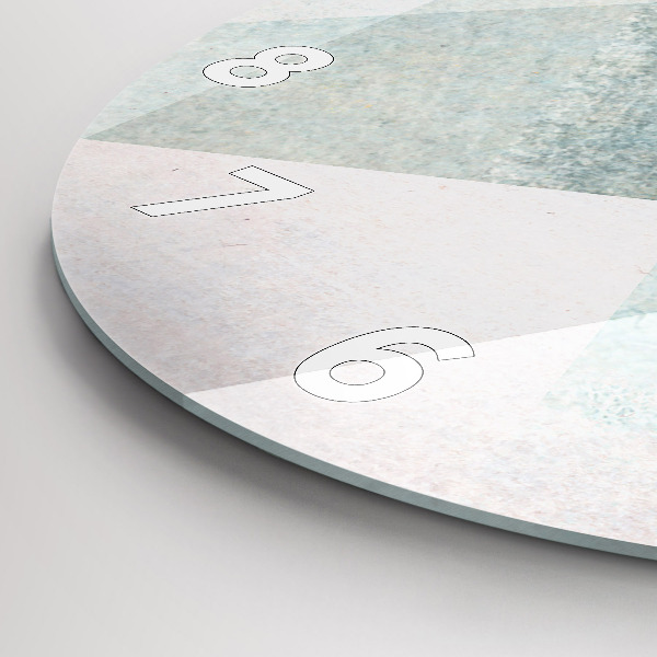 Round glass clock Triangles Abstract Texture