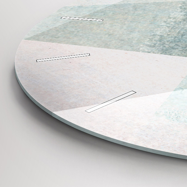 Round glass clock Triangles Abstract Texture