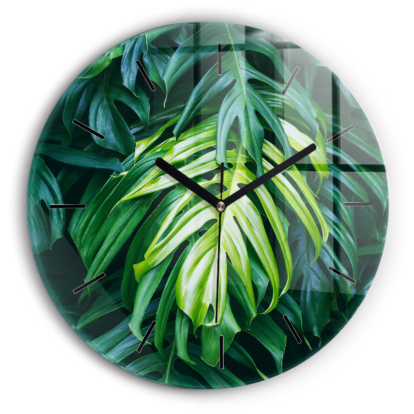Round glass clock The Tropical Side of Nature