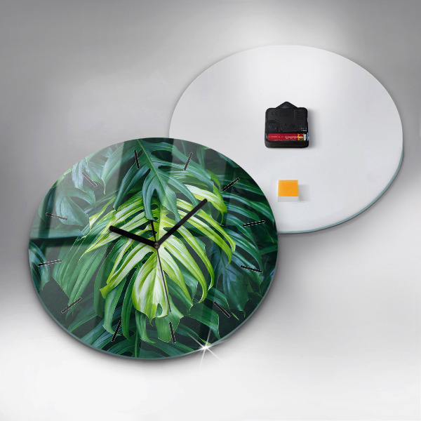 Round glass clock The Tropical Side of Nature