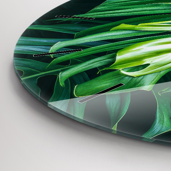 Round glass clock The Tropical Side of Nature
