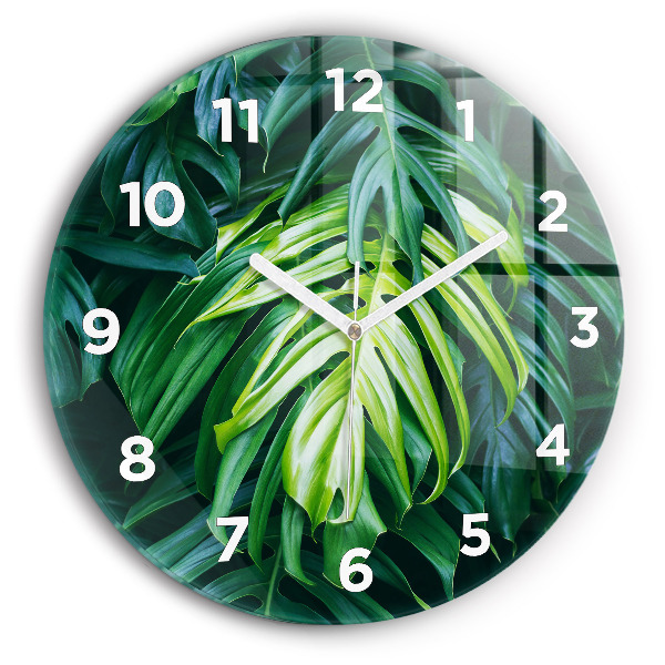 Round glass clock The Tropical Side of Nature
