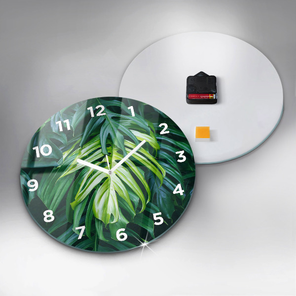Round glass clock The Tropical Side of Nature