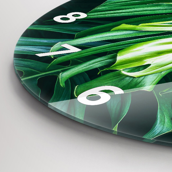 Round glass clock The Tropical Side of Nature