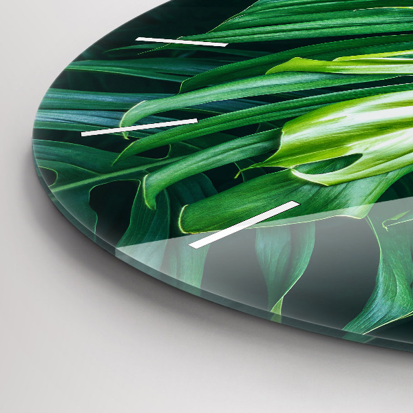 Round glass clock The Tropical Side of Nature
