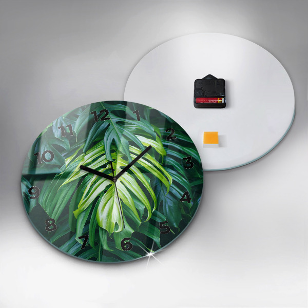 Round glass clock The Tropical Side of Nature