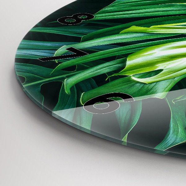 Round glass clock The Tropical Side of Nature