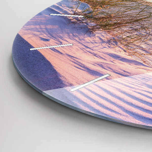 Round glass clock Polish Sunny Sea