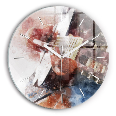 Round glass clock Guitar Visualization