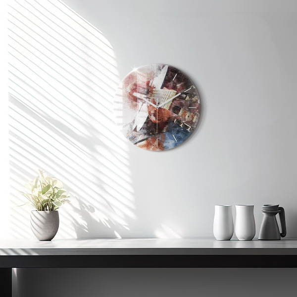 Round glass clock Guitar Visualization