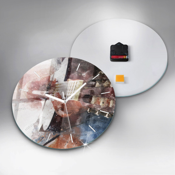Round glass clock Guitar Visualization