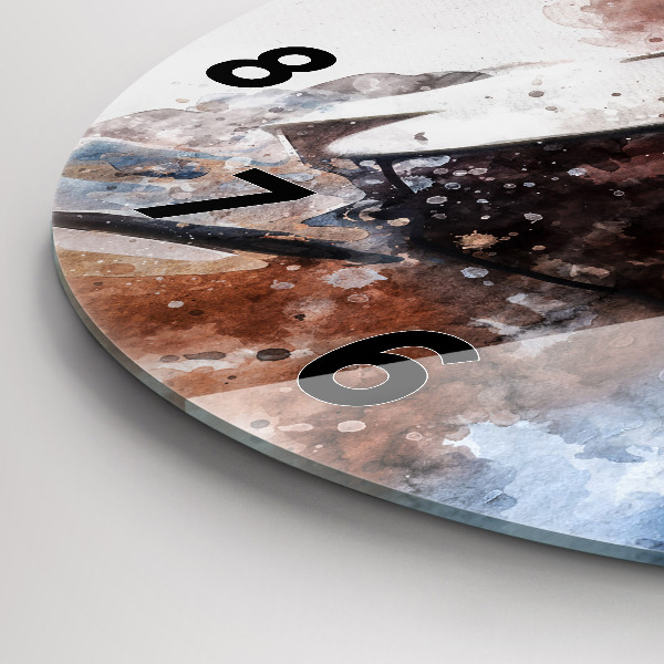 Round glass clock Guitar Visualization