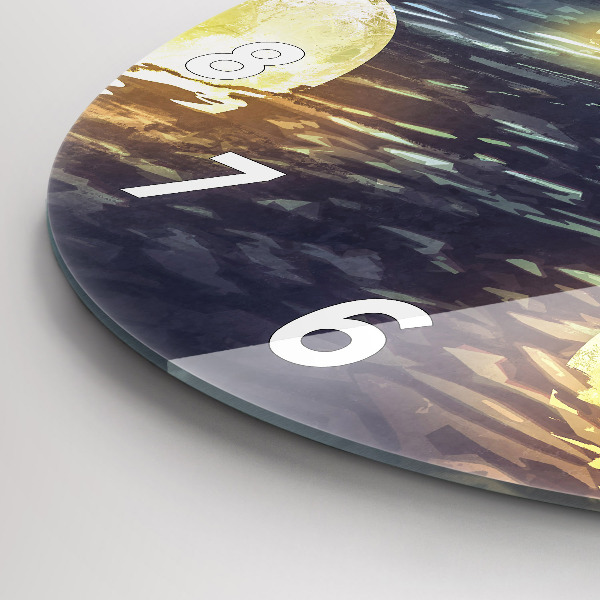 Round glass clock Abstraction